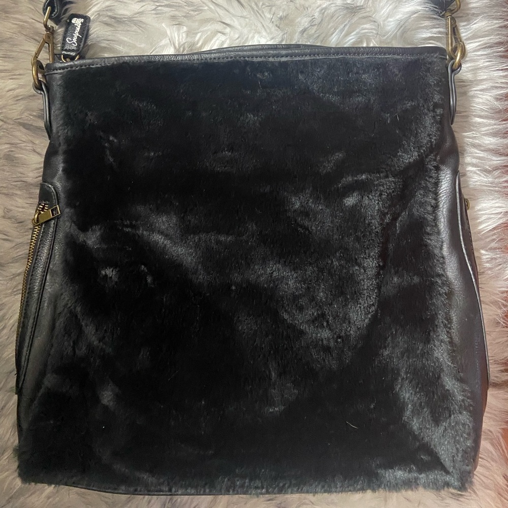 SOURPUSS FAUX FUR TOTE BAG